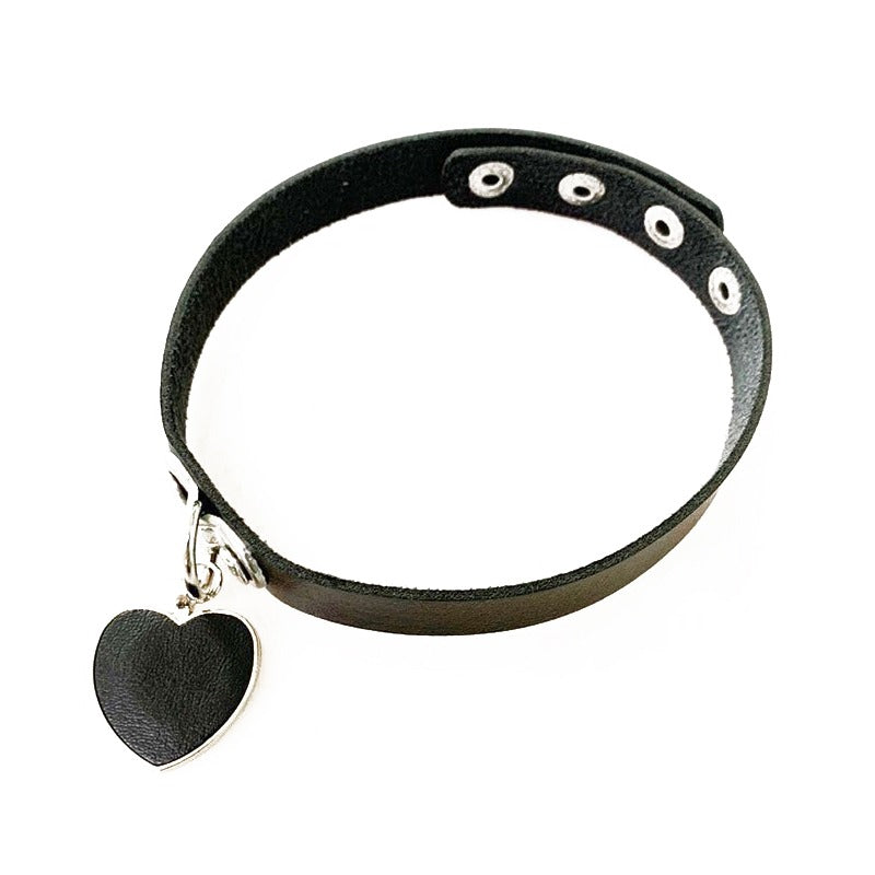 【Hot demand】Gothic Harness Women Collar Choker Leather Chain Pendant Collar Choker Luolong